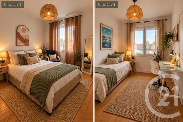 Appartement T4 à louer - 4 pièces - 80.29 m2 - LORIENT - 56 - BRETAGNE - Century 21 Immobilier Diffusion
